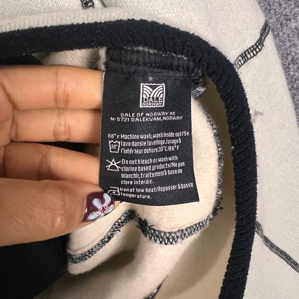 Dale of Norway Full Zip Hoodie Womens Light blue Small Good Wool Contrast Stitch - Picture 10 of 11
